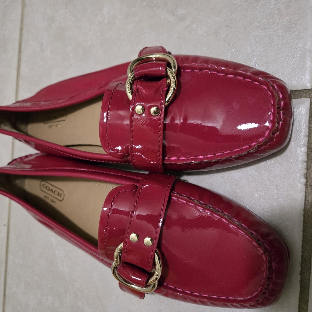 Coach Women's Pink Loafers